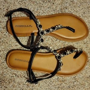 13 women's blinged strappy sandals